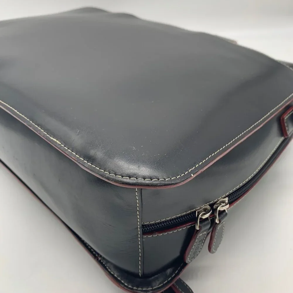 Lodis Black Leather Convertible Briefcase
